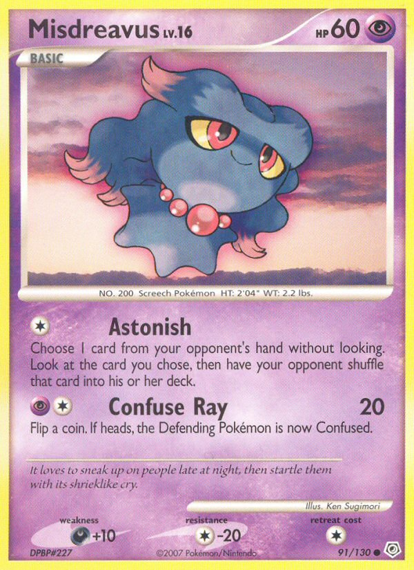 Misdreavus (91/130) [Diamond & Pearl: Base Set] | Dragon's Lair Comics and Fantasy Houston TX