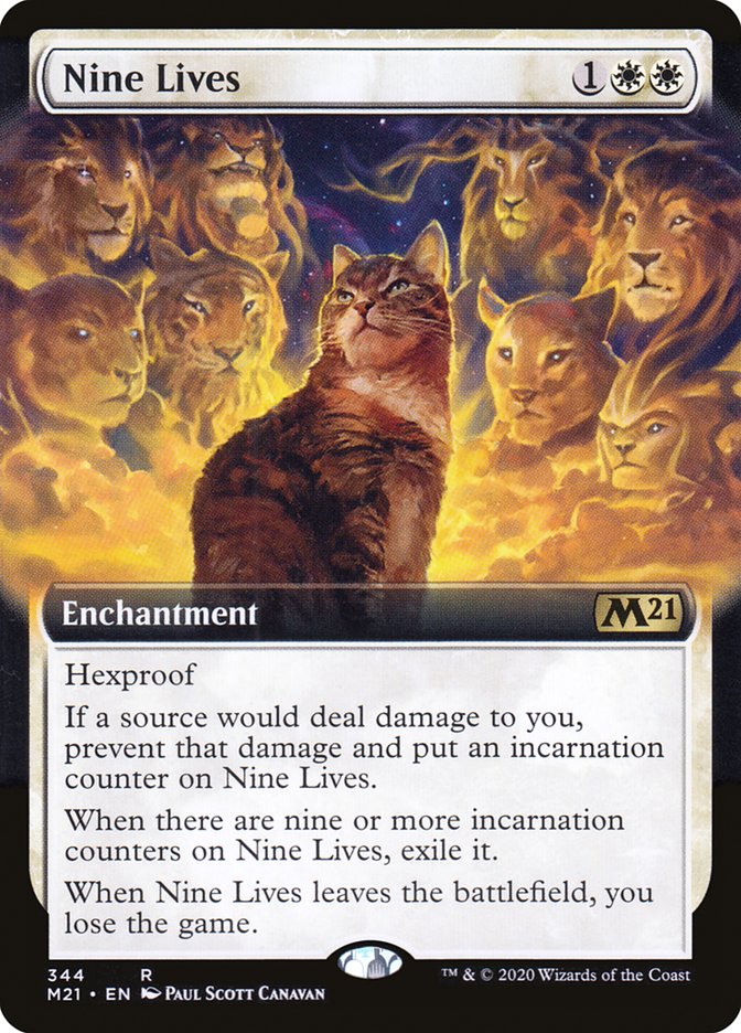 Nine Lives (Extended Art) [Core Set 2021] | Dragon's Lair Comics and Fantasy Houston TX