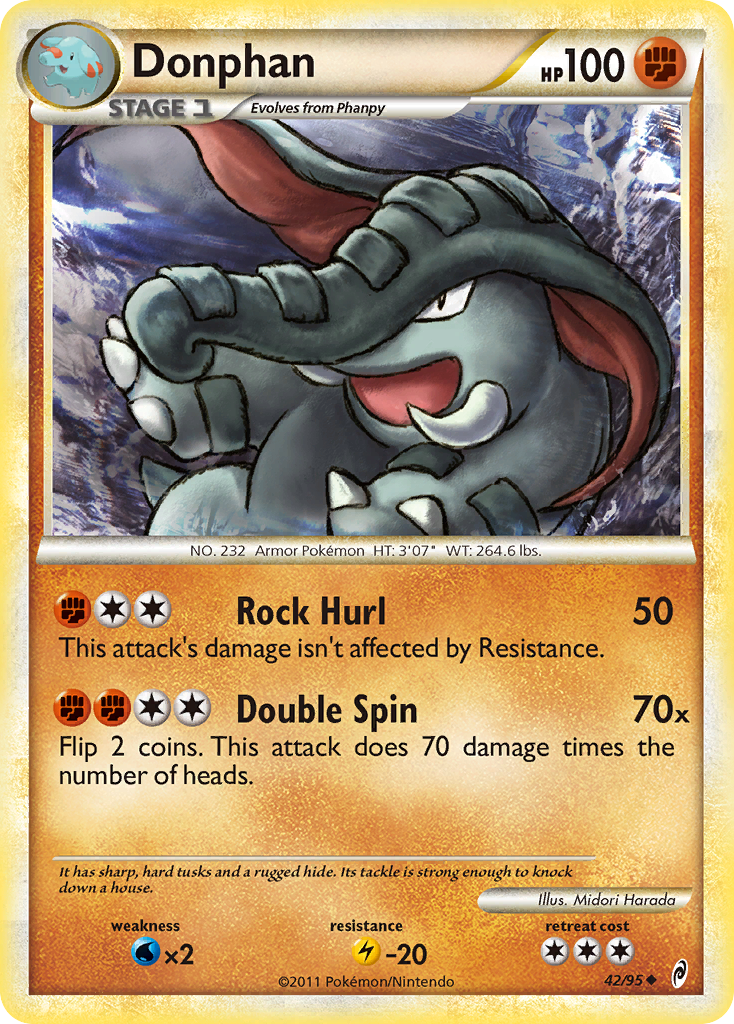 Donphan (42/95) [HeartGold & SoulSilver: Call of Legends] | Dragon's Lair Comics and Fantasy Houston TX