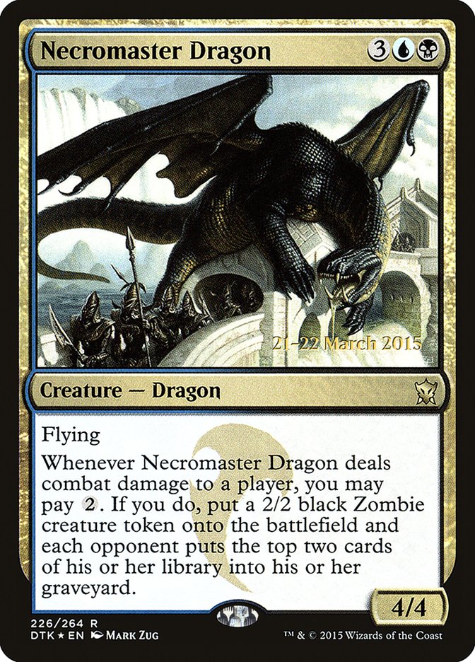Necromaster Dragon [Dragons of Tarkir Prerelease Promos] | Dragon's Lair Comics and Fantasy Houston TX
