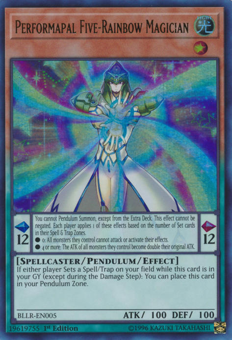 Performapal Five-Rainbow Magician [BLLR-EN005] Ultra Rare | Dragon's Lair Comics and Fantasy Houston TX