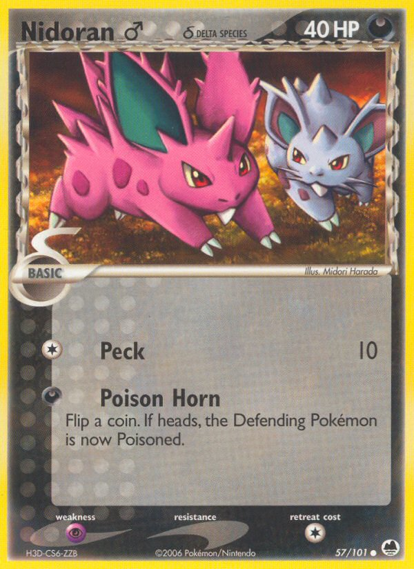 Nidoran (57/101) (Male) (Delta Species) [EX: Dragon Frontiers] | Dragon's Lair Comics and Fantasy Houston TX