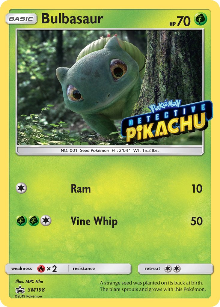 Bulbasaur (SM198) (Detective Pikachu Stamped) [Sun & Moon: Black Star Promos] | Dragon's Lair Comics and Fantasy Houston TX
