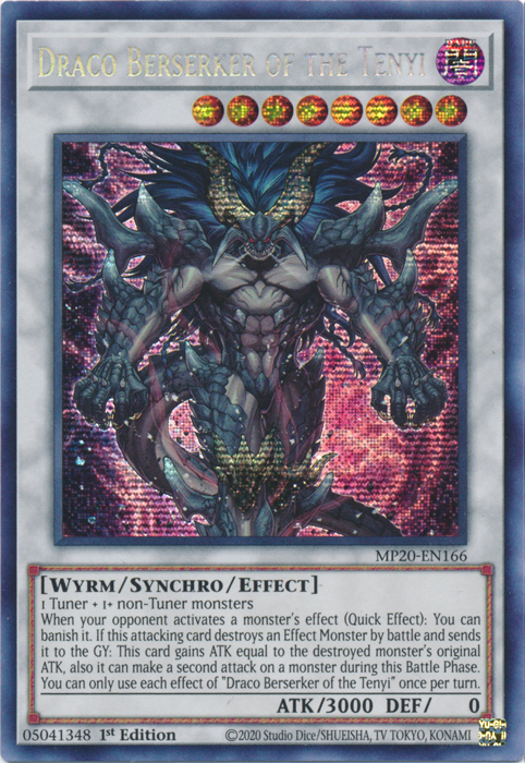 Draco Berserker of the Tenyi [MP20-EN166] Prismatic Secret Rare | Dragon's Lair Comics and Fantasy Houston TX