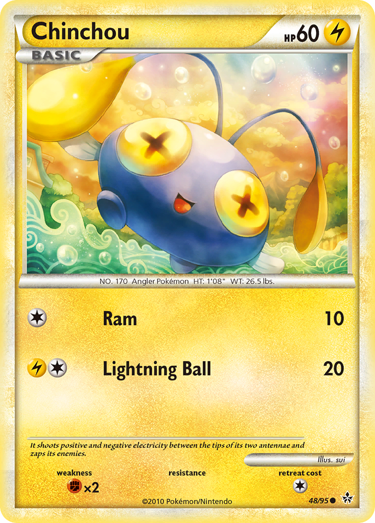 Chinchou (48/95) [HeartGold & SoulSilver: Unleashed] | Dragon's Lair Comics and Fantasy Houston TX