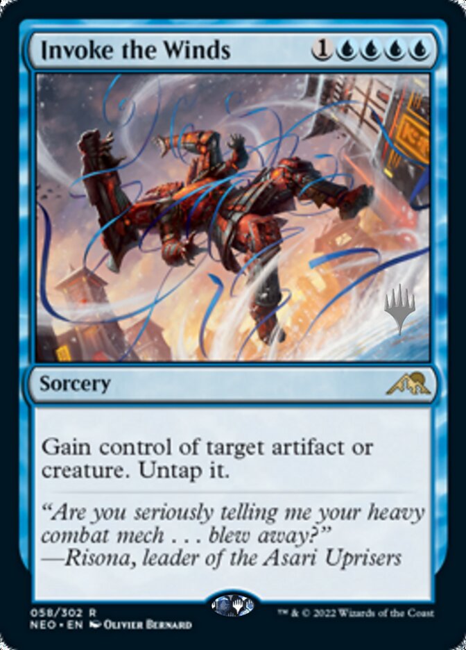 Invoke the Winds (Promo Pack) [Kamigawa: Neon Dynasty Promos] | Dragon's Lair Comics and Fantasy Houston TX