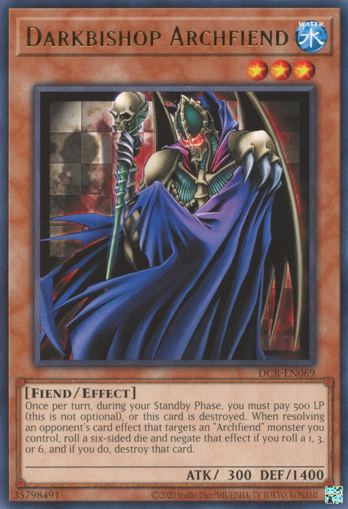 Darkbishop Archfiend [DCR-EN069] Rare | Dragon's Lair Comics and Fantasy Houston TX