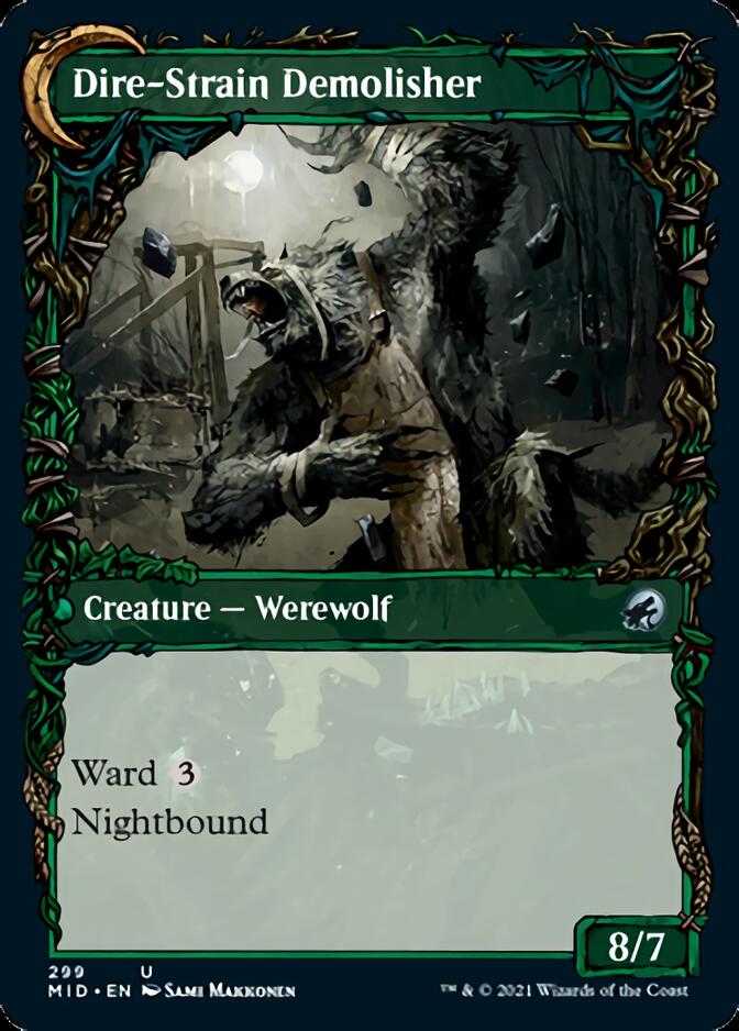 Burly Breaker // Dire-Strain Demolisher (Showcase Equinox) [Innistrad: Midnight Hunt] | Dragon's Lair Comics and Fantasy Houston TX