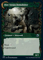 Burly Breaker // Dire-Strain Demolisher (Showcase Equinox) [Innistrad: Midnight Hunt] | Dragon's Lair Comics and Fantasy Houston TX