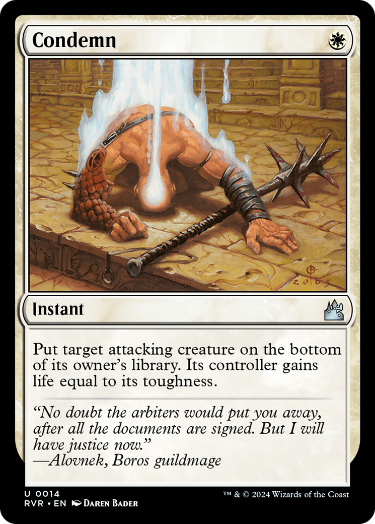 Condemn [Ravnica Remastered] | Dragon's Lair Comics and Fantasy Houston TX