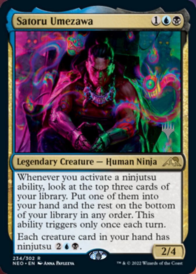Satoru Umezawa (Promo Pack) [Kamigawa: Neon Dynasty Promos] | Dragon's Lair Comics and Fantasy Houston TX