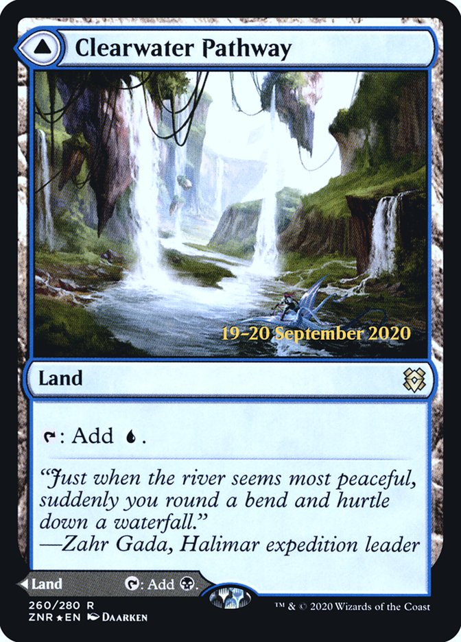 Clearwater Pathway // Murkwater Pathway [Zendikar Rising Prerelease Promos] | Dragon's Lair Comics and Fantasy Houston TX