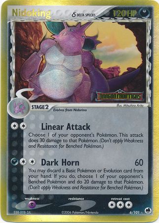 Nidoking (6/101) (Delta Species) (Stamped) [EX: Dragon Frontiers] | Dragon's Lair Comics and Fantasy Houston TX