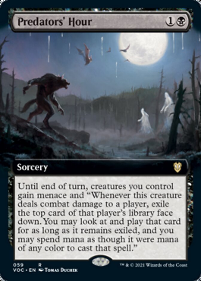 Predators' Hour (Extended Art) [Innistrad: Crimson Vow Commander] | Dragon's Lair Comics and Fantasy Houston TX