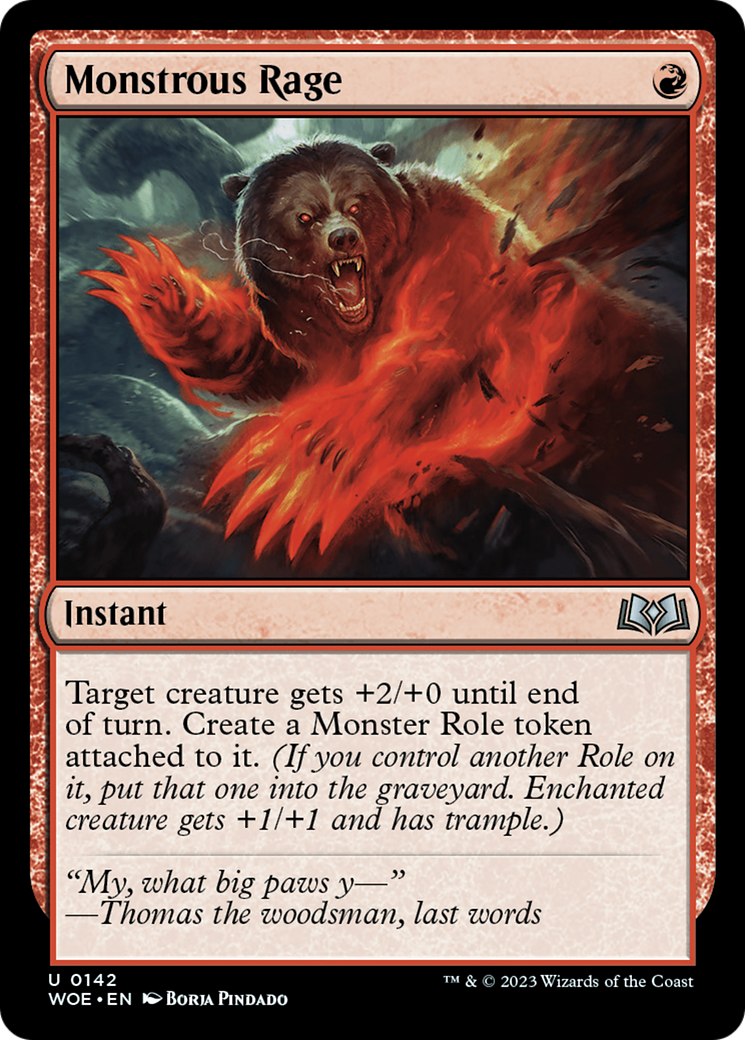 Monstrous Rage [Wilds of Eldraine] | Dragon's Lair Comics and Fantasy Houston TX