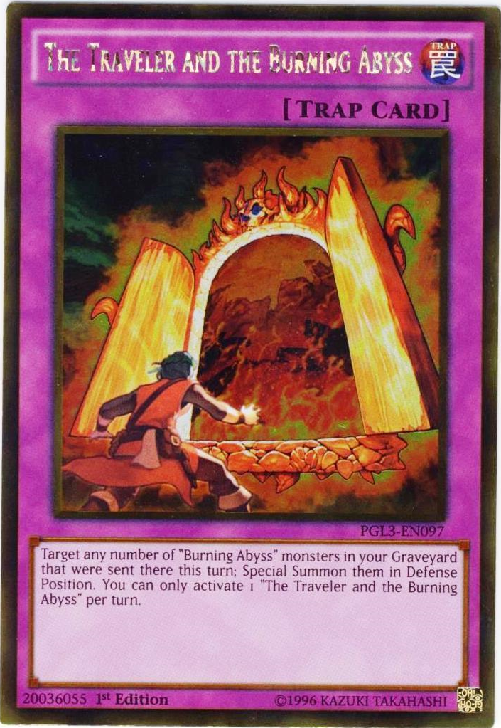 The Traveler and the Burning Abyss [PGL3-EN097] Gold Rare | Dragon's Lair Comics and Fantasy Houston TX