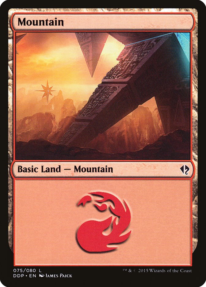 Mountain (75) [Duel Decks: Zendikar vs. Eldrazi] | Dragon's Lair Comics and Fantasy Houston TX