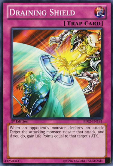 Draining Shield [BP02-EN181] Mosaic Rare | Dragon's Lair Comics and Fantasy Houston TX