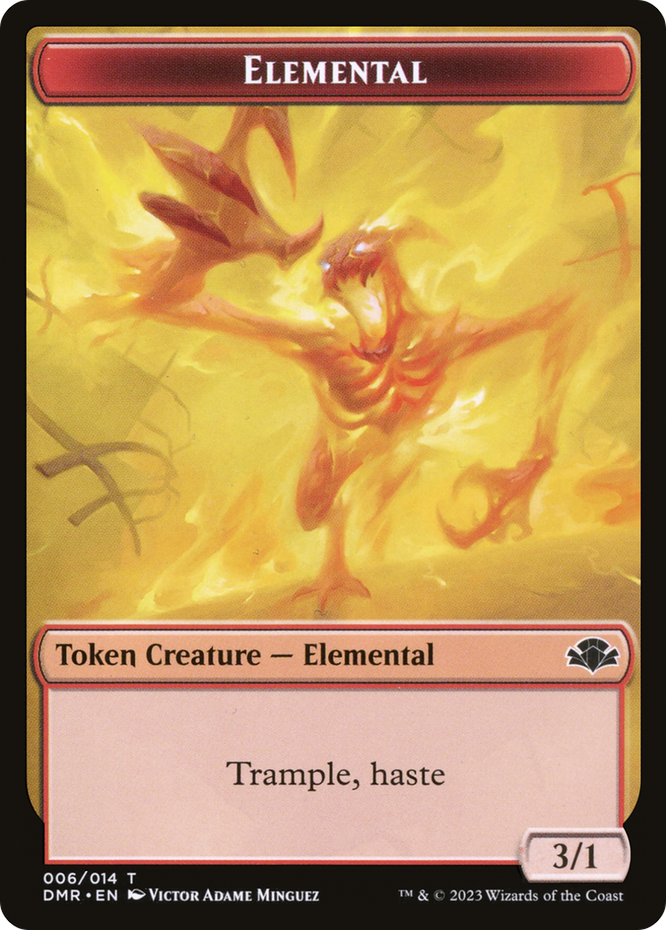 Elemental Token [Dominaria Remastered Tokens] | Dragon's Lair Comics and Fantasy Houston TX