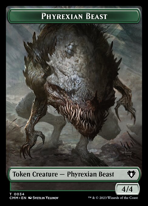 Thopter // Phyrexian Beast Double-Sided Token [Commander Masters Tokens] | Dragon's Lair Comics and Fantasy Houston TX