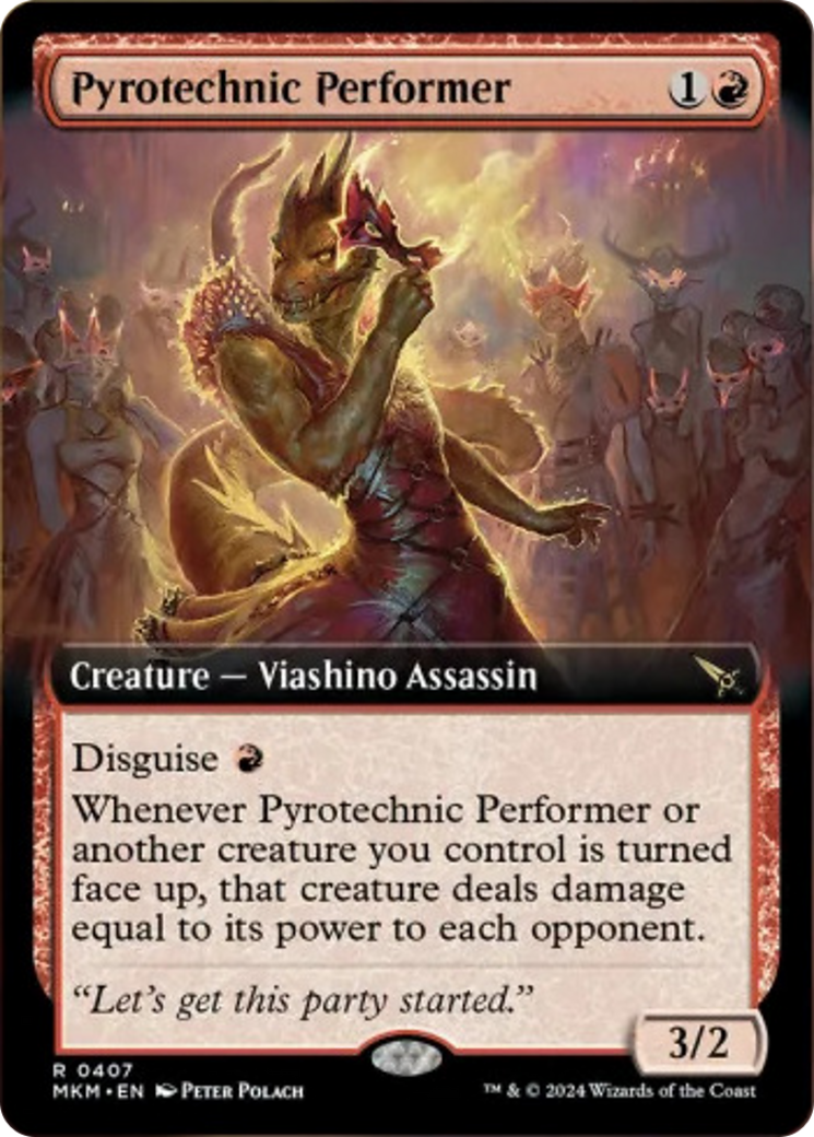 Pyrotechnic Performer (Extended Art) [Murders at Karlov Manor] | Dragon's Lair Comics and Fantasy Houston TX
