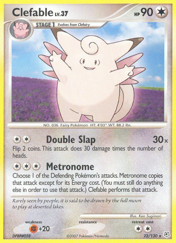 Clefable (22/130) [Diamond & Pearl: Base Set] | Dragon's Lair Comics and Fantasy Houston TX