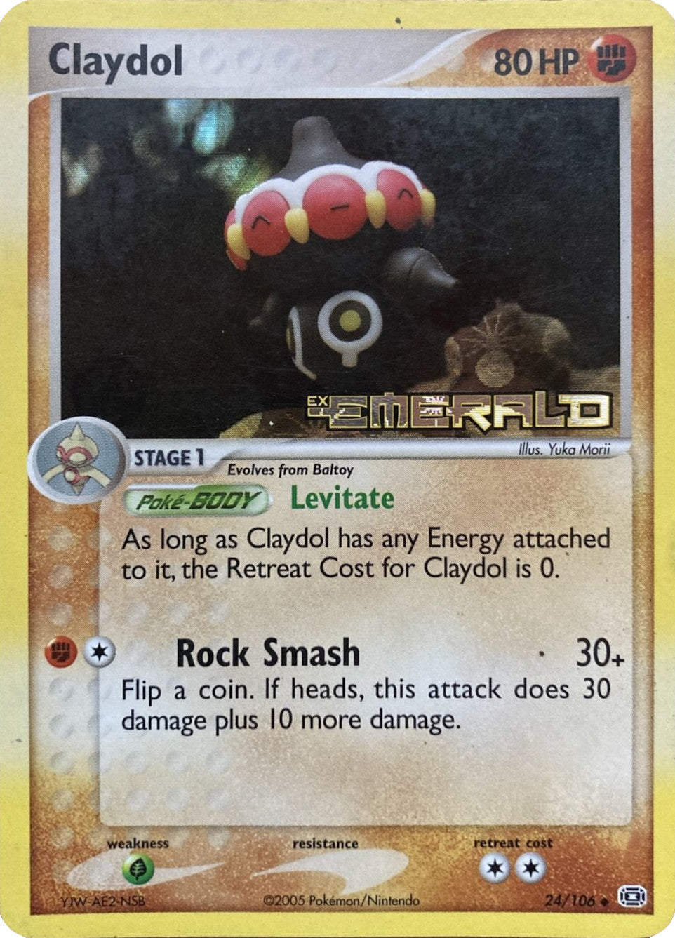 Claydol (24/106) (Stamped) [EX: Emerald] | Dragon's Lair Comics and Fantasy Houston TX