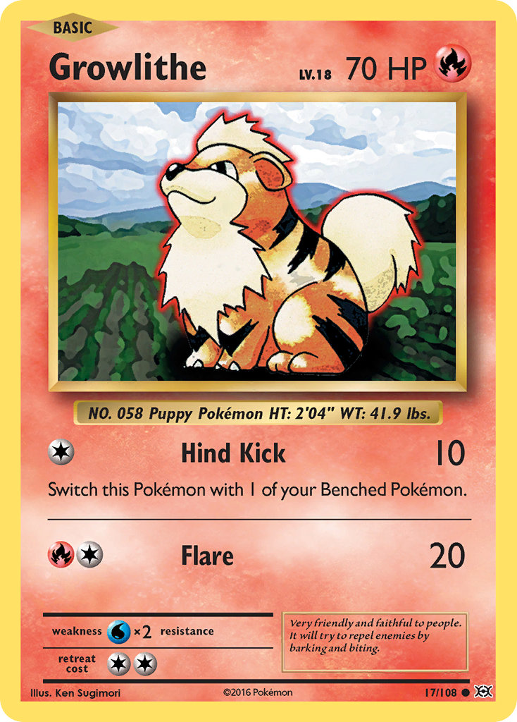 Growlithe (17/108) [XY: Evolutions] | Dragon's Lair Comics and Fantasy Houston TX