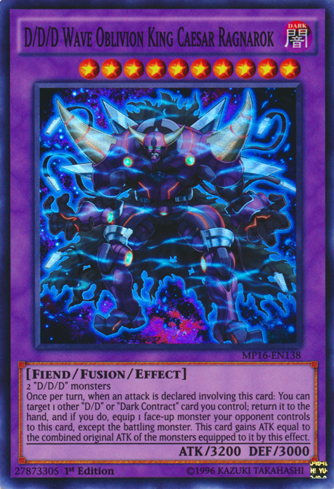 D/D/D Wave Oblivion King Caesar Ragnarok [MP16-EN138] Super Rare | Dragon's Lair Comics and Fantasy Houston TX