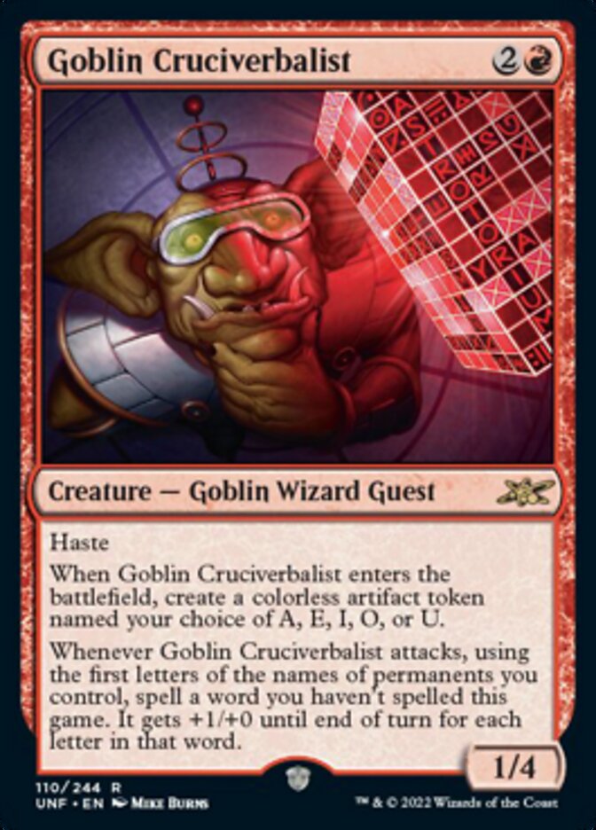 Goblin Cruciverbalist [Unfinity] | Dragon's Lair Comics and Fantasy Houston TX