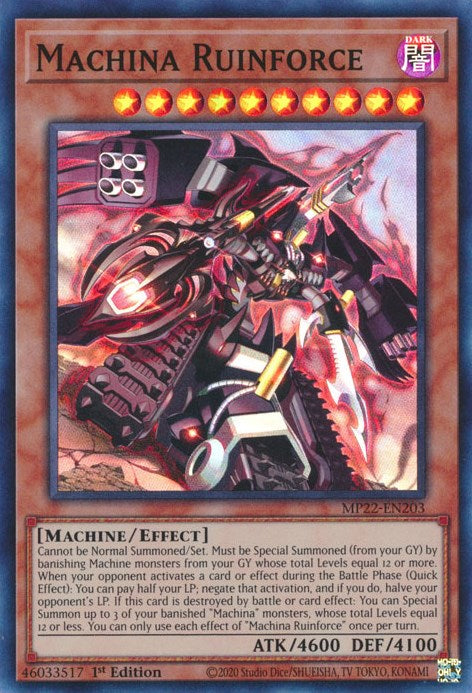 Machina Ruinforce [MP22-EN203] Super Rare | Dragon's Lair Comics and Fantasy Houston TX