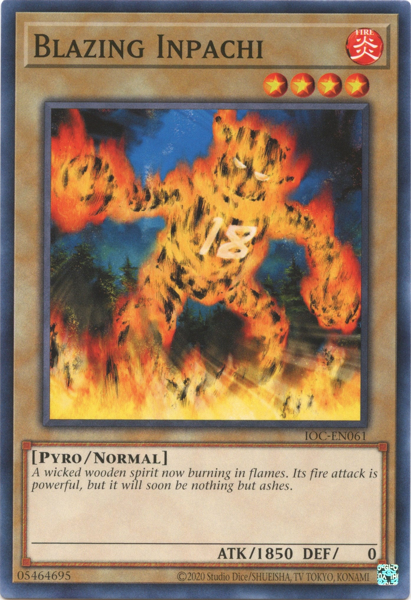 Blazing Inpachi (25th Anniversary) [IOC-EN061] Common | Dragon's Lair Comics and Fantasy Houston TX