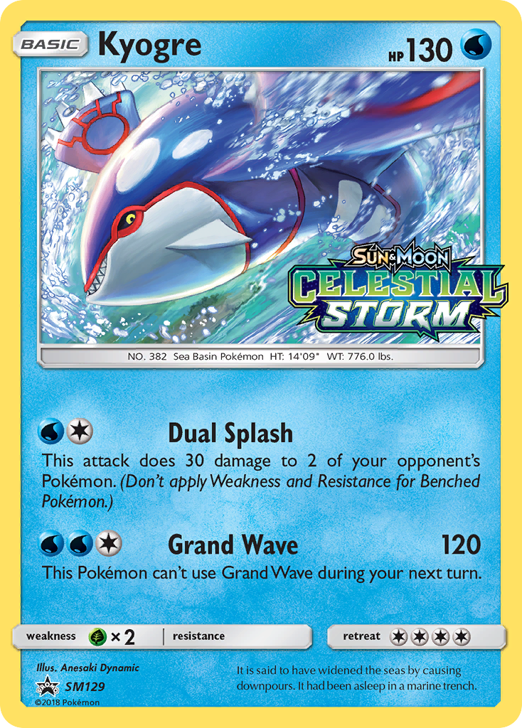 Kyogre (SM129) [Sun & Moon: Black Star Promos] | Dragon's Lair Comics and Fantasy Houston TX