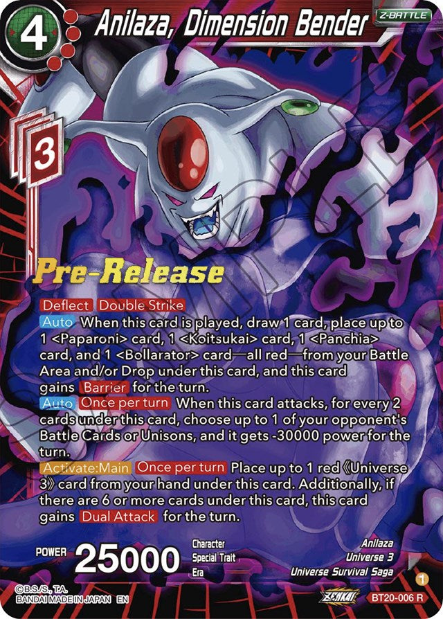 Anilaza, Dimension Bender (BT20-006) [Power Absorbed Prerelease Promos] | Dragon's Lair Comics and Fantasy Houston TX