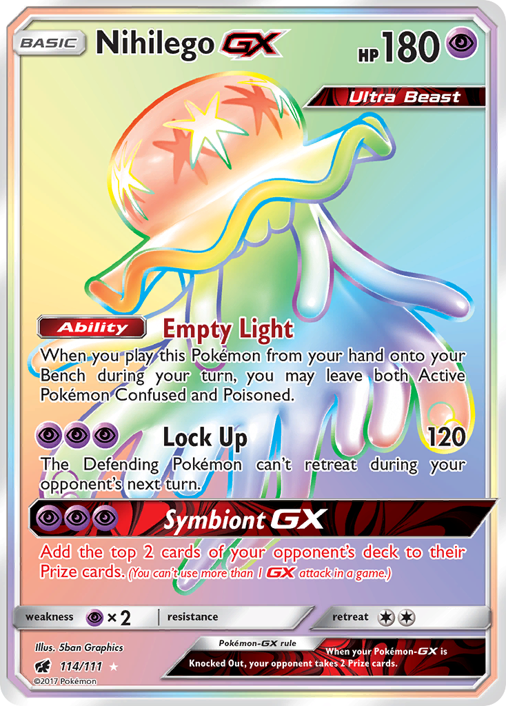 Nihilego GX (114/111) [Sun & Moon: Crimson Invasion] | Dragon's Lair Comics and Fantasy Houston TX