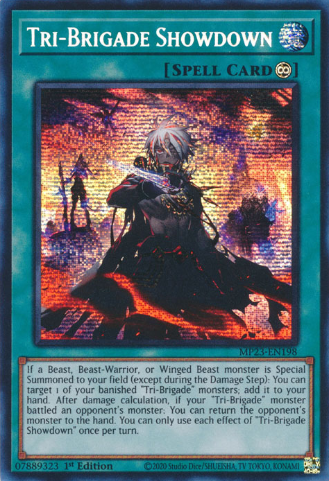 Tri-Brigade Showdown [MP23-EN198] Prismatic Secret Rare | Dragon's Lair Comics and Fantasy Houston TX