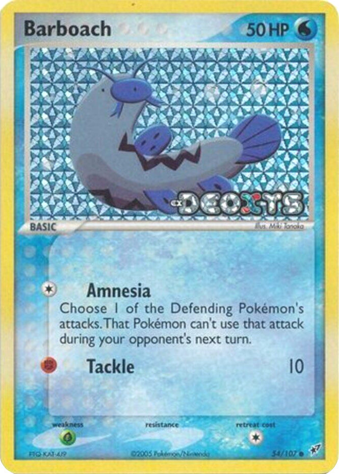 Barboach (54/107) (Stamped) [EX: Deoxys] | Dragon's Lair Comics and Fantasy Houston TX