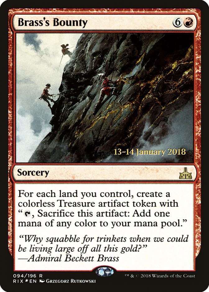 Brass's Bounty [Rivals of Ixalan Prerelease Promos] | Dragon's Lair Comics and Fantasy Houston TX
