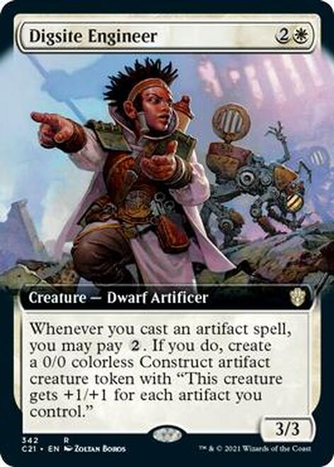 Digsite Engineer (Extended Art) [Commander 2021] | Dragon's Lair Comics and Fantasy Houston TX