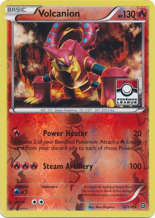 Volcanion (25/114) (League Promo) [XY: Steam Siege] | Dragon's Lair Comics and Fantasy Houston TX