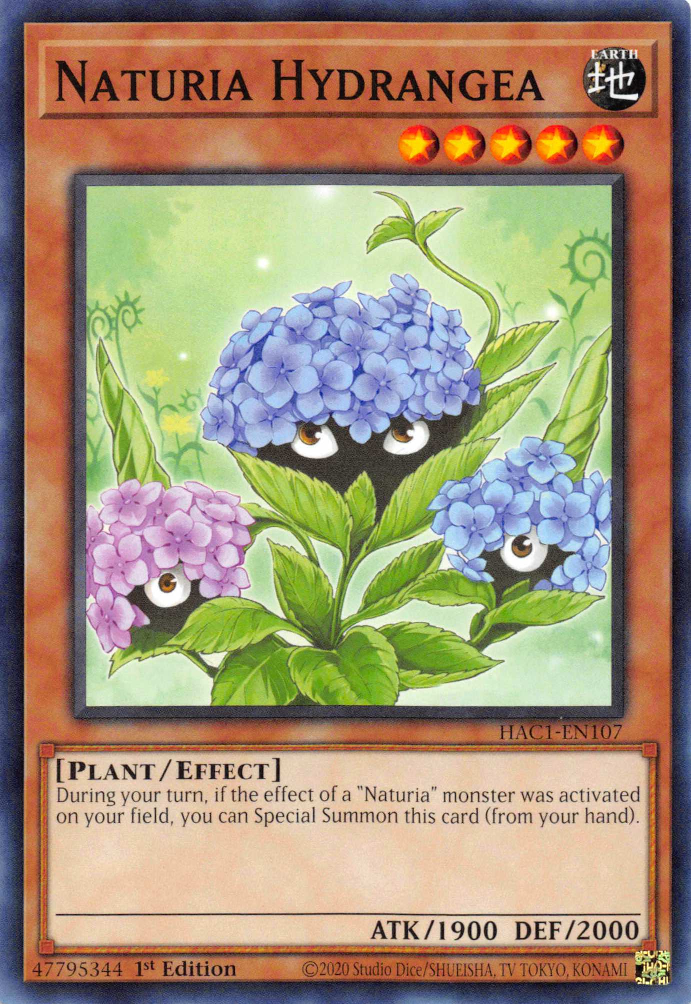 Naturia Hydrangea [HAC1-EN107] Common | Dragon's Lair Comics and Fantasy Houston TX