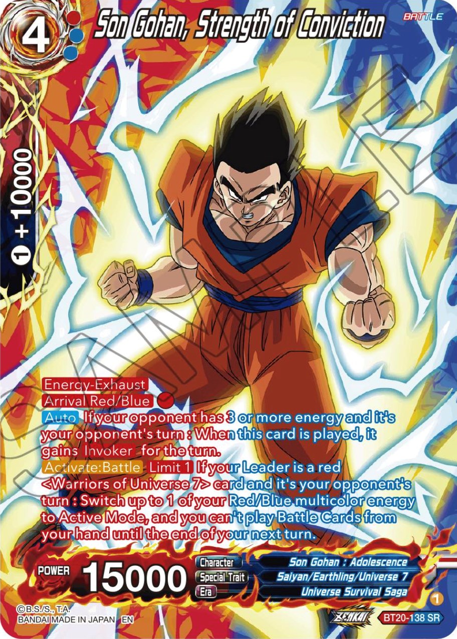 Son Gohan, Strength of Conviction (Silver Foil) (BT20-138) [Power Absorbed] | Dragon's Lair Comics and Fantasy Houston TX