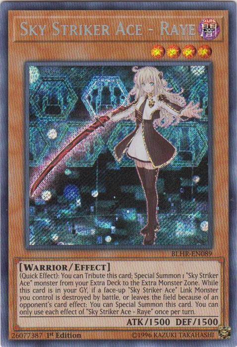 Sky Striker Ace - Raye [BLHR-EN089] Secret Rare | Dragon's Lair Comics and Fantasy Houston TX