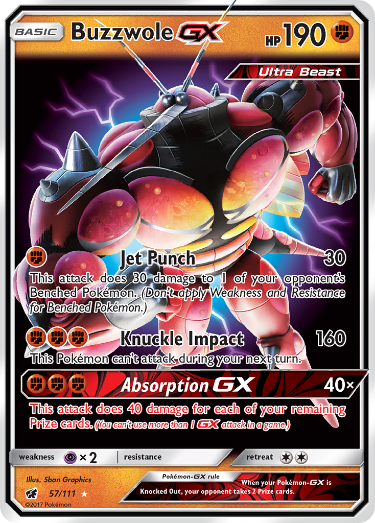 Buzzwole GX (57/111) [Sun & Moon: Crimson Invasion] | Dragon's Lair Comics and Fantasy Houston TX