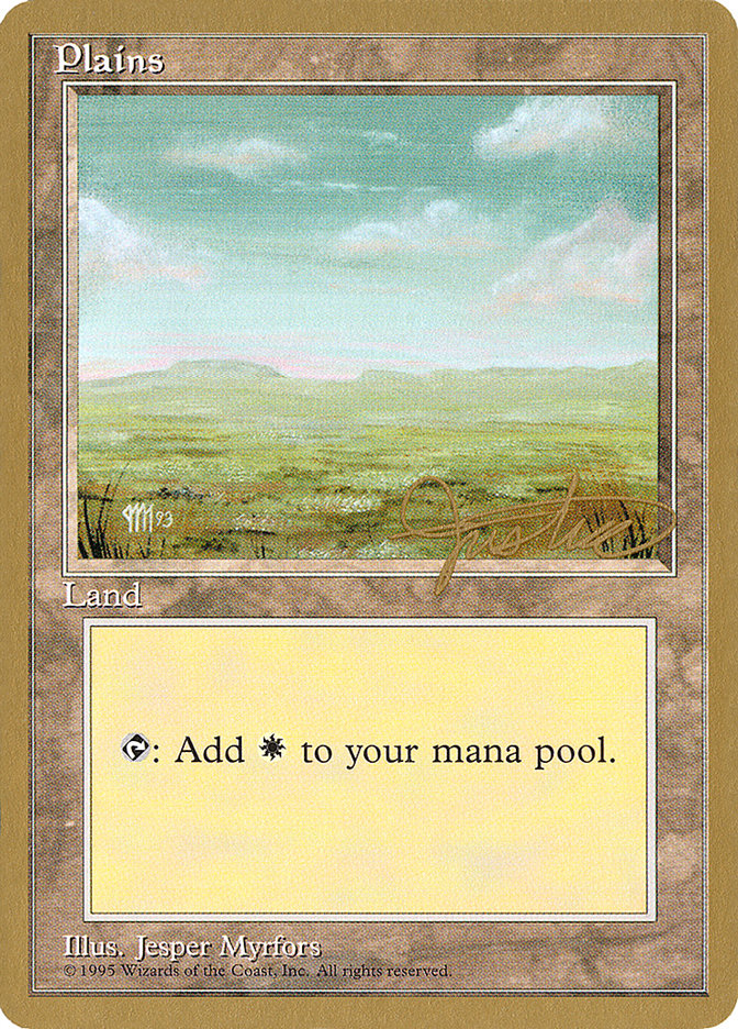 Plains (mj364) (Mark Justice) [Pro Tour Collector Set] | Dragon's Lair Comics and Fantasy Houston TX