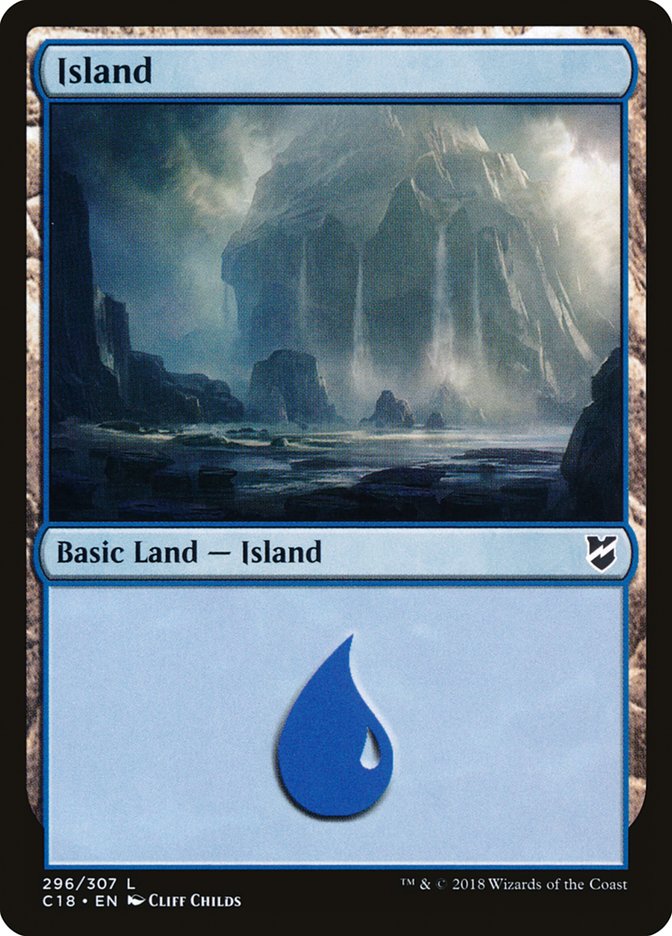 Island (296) [Commander 2018] | Dragon's Lair Comics and Fantasy Houston TX