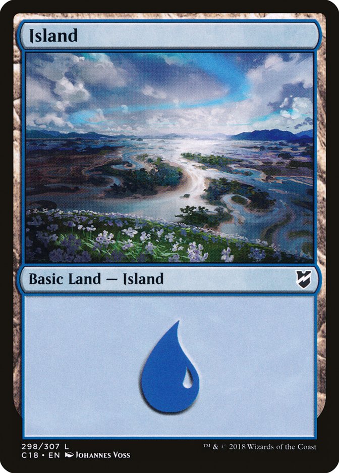 Island (298) [Commander 2018] | Dragon's Lair Comics and Fantasy Houston TX