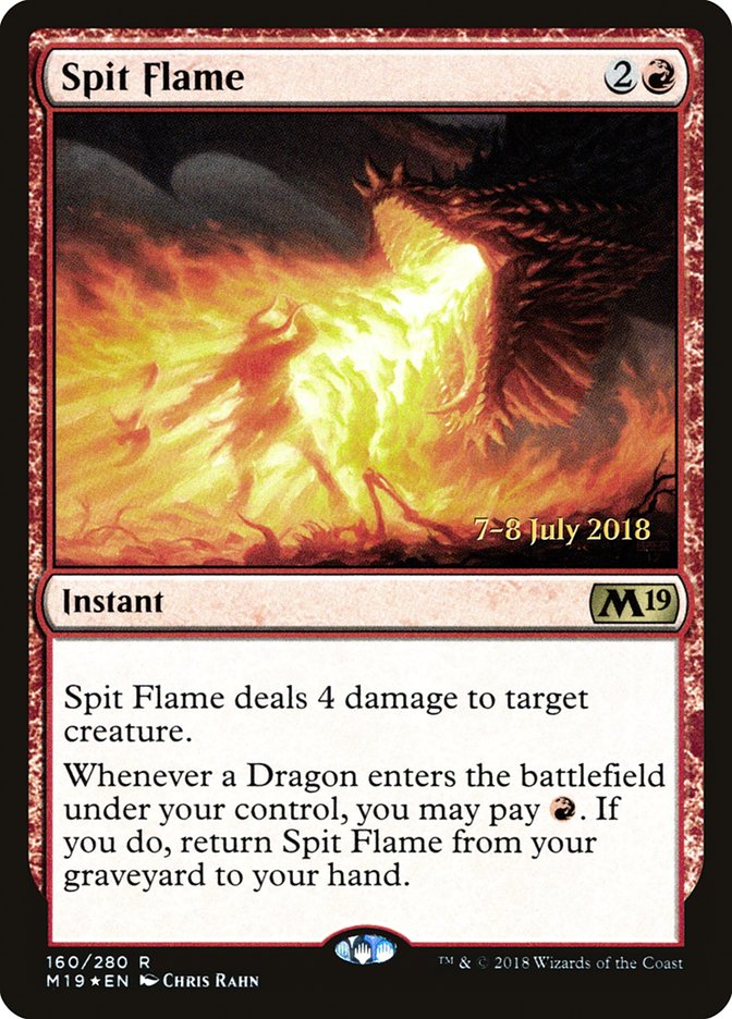 Spit Flame [Core Set 2019 Prerelease Promos] | Dragon's Lair Comics and Fantasy Houston TX