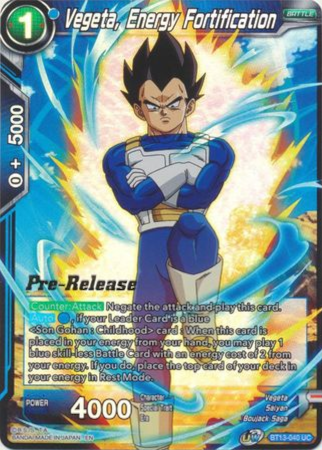 Vegeta, Energy Fortification (BT13-040) [Supreme Rivalry Prerelease Promos] | Dragon's Lair Comics and Fantasy Houston TX