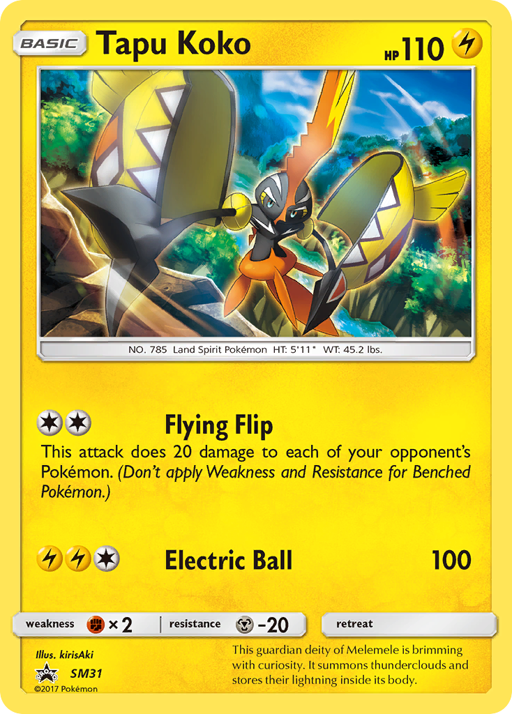 Tapu Koko (SM31) [Sun & Moon: Black Star Promos] | Dragon's Lair Comics and Fantasy Houston TX